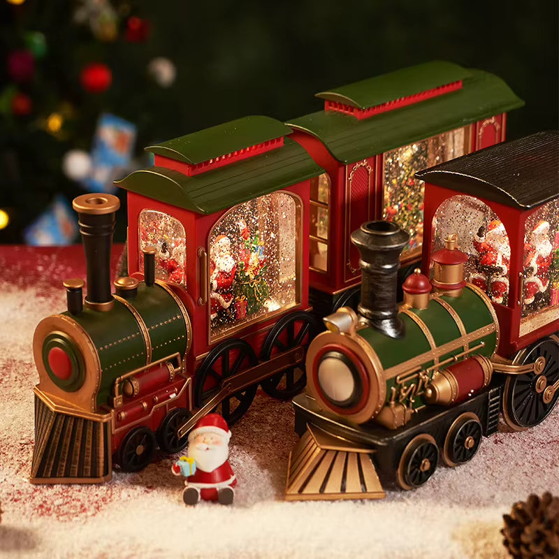 Christmas Train Snow Globe Lantern Tabletop Decoration – image 3