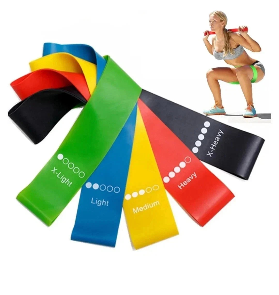 Resistance Loop Bands Set of 5 with Carry Bag, 5-40 lb Levels – image 3
