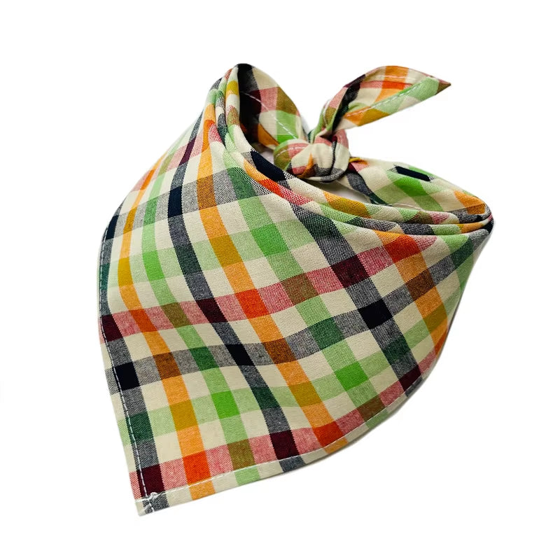 Plaid Dog Bandanas 30/50 Pack - Pet Scarf Bibs Bulk