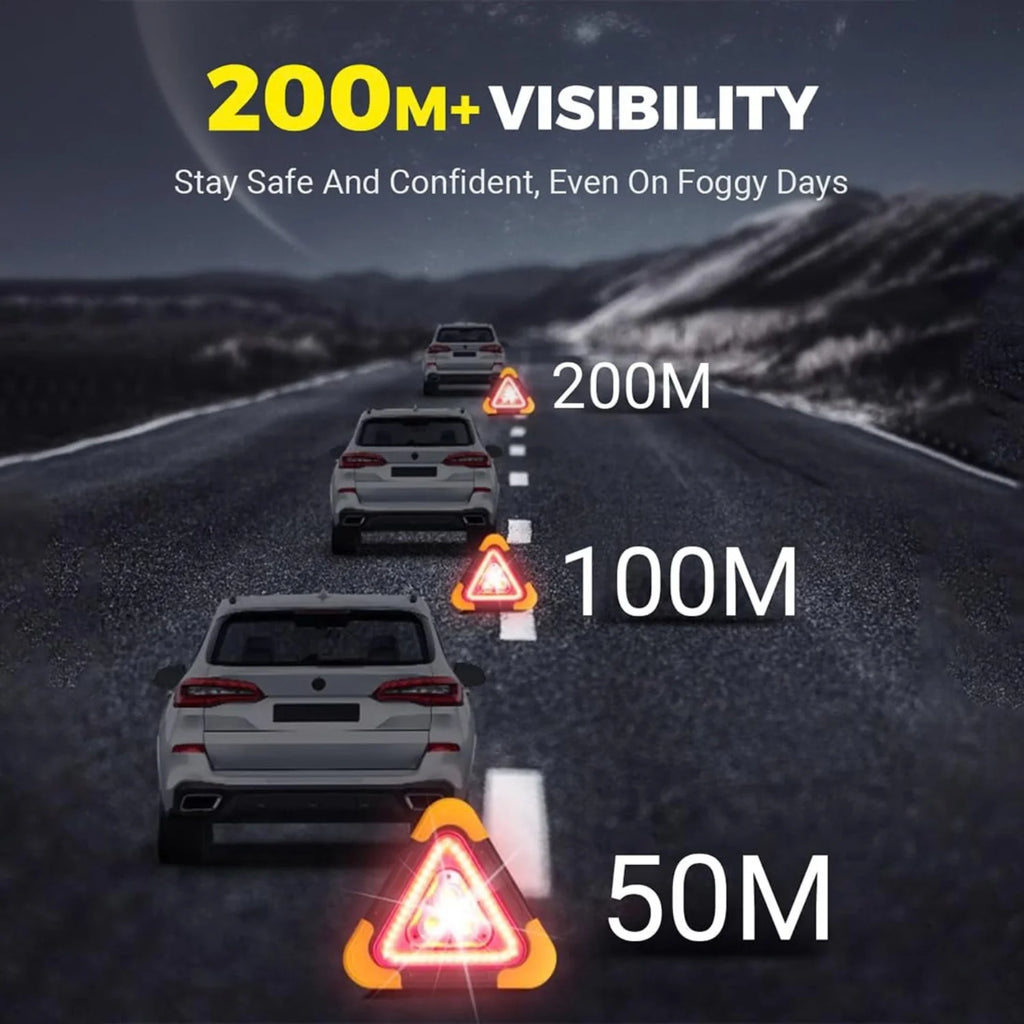 LED Emergency Triangle Warning Light USB Rechargeable Solar – image 5