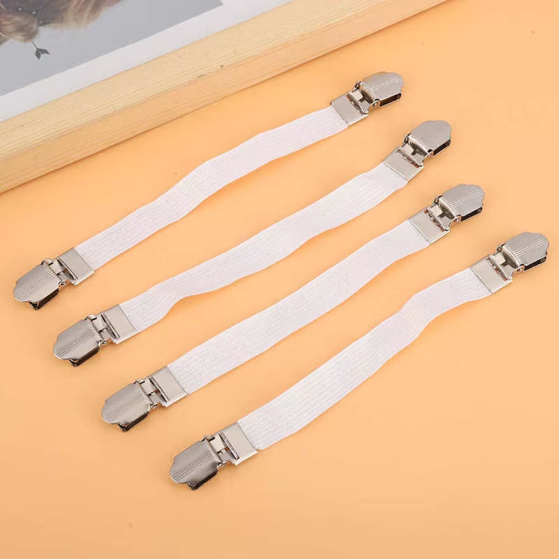 Bed Sheet Grippers - Elastic Double-Clip Straps, 4 Pack – image 7