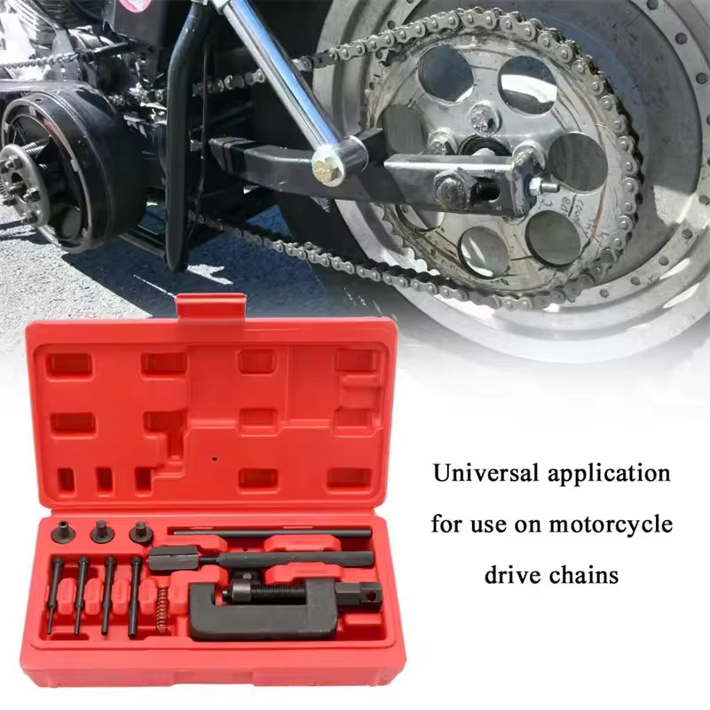 Motorcycle Chain Breaker & Riveting Tool Kit, 13 Pc Mechanics Chain Press – image 5