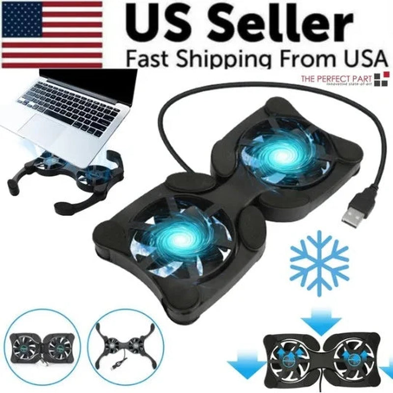 Laptop Cooling Pad, Slim Dual-Fan USB Cooler Stand – image 5