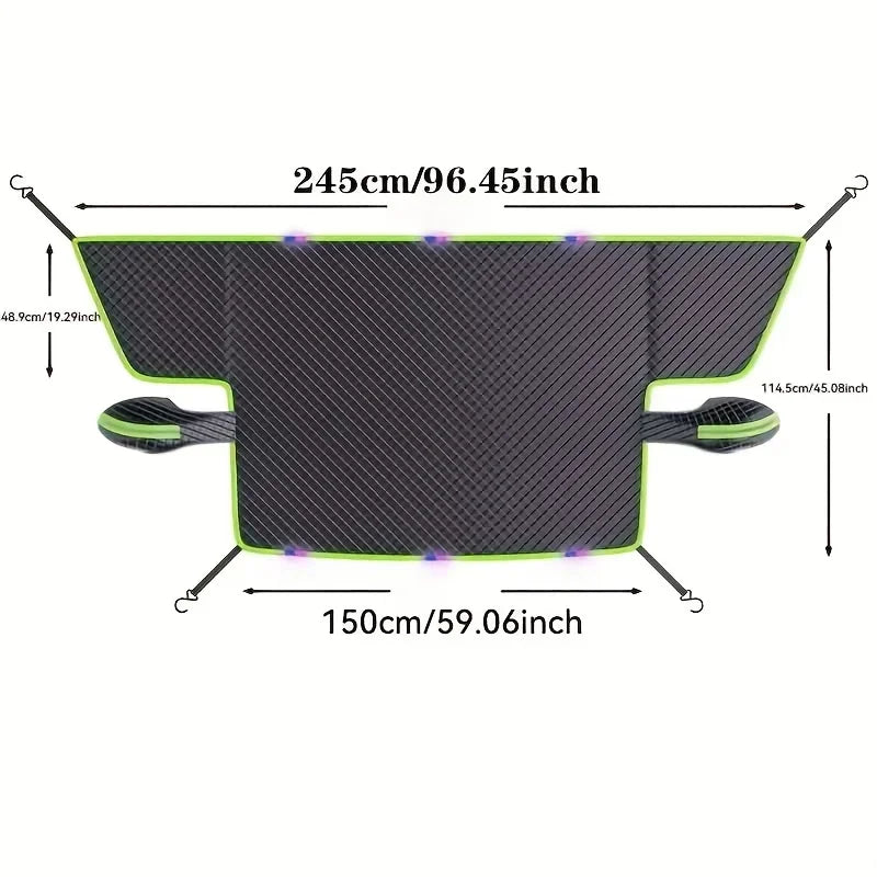 Windshield Snow Cover with Mirror Covers - Magnetic Frost Guard – image 6