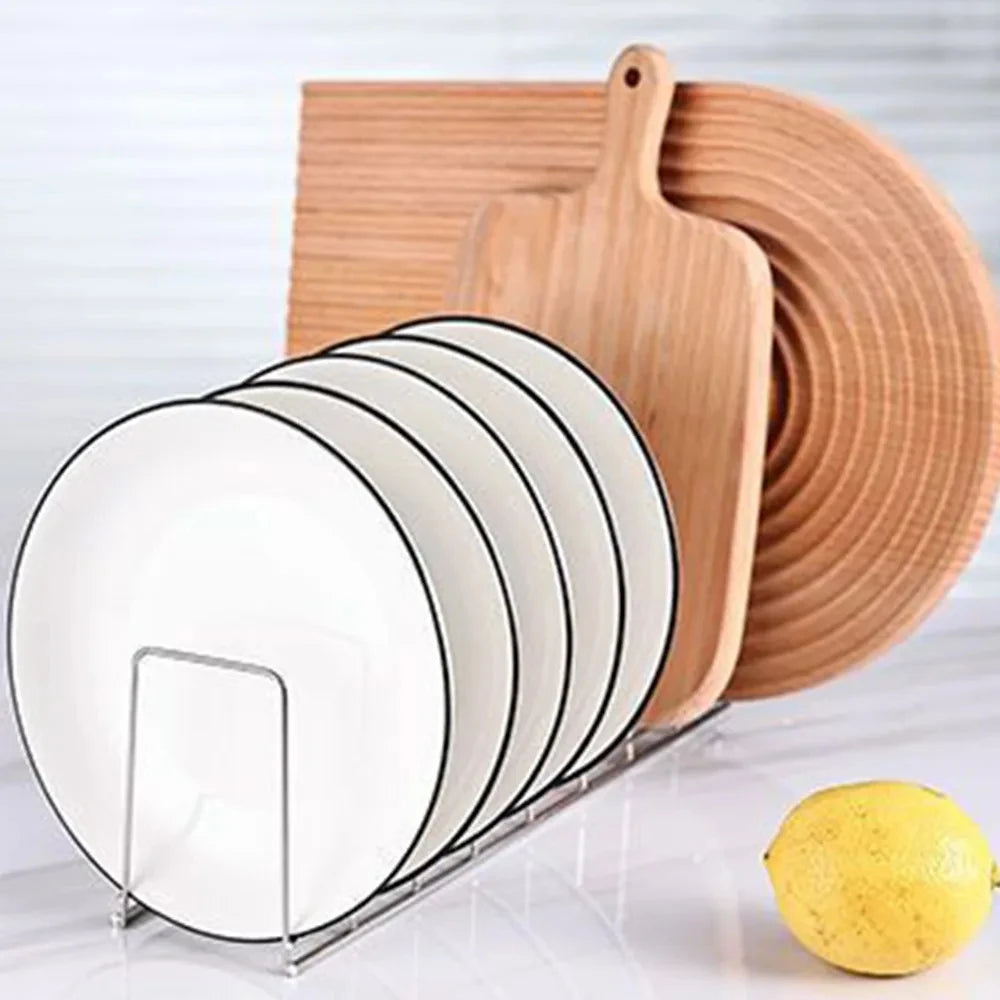 Plate and Bowl Rack – Stainless Steel Cabinet Dish Organizer – image 4