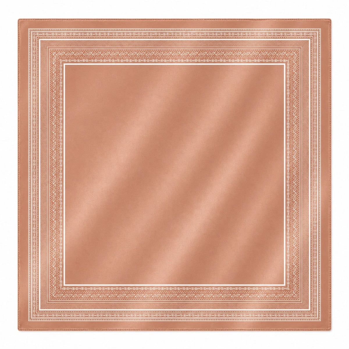 Satin Square Scarf – Paisley Border Print, 25 x 25 in – image 3