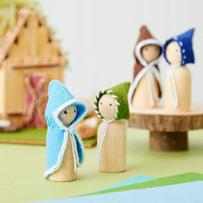 Unfinished Wooden Peg Dolls, 10 Pack 35 mm Craft Figures – image 3