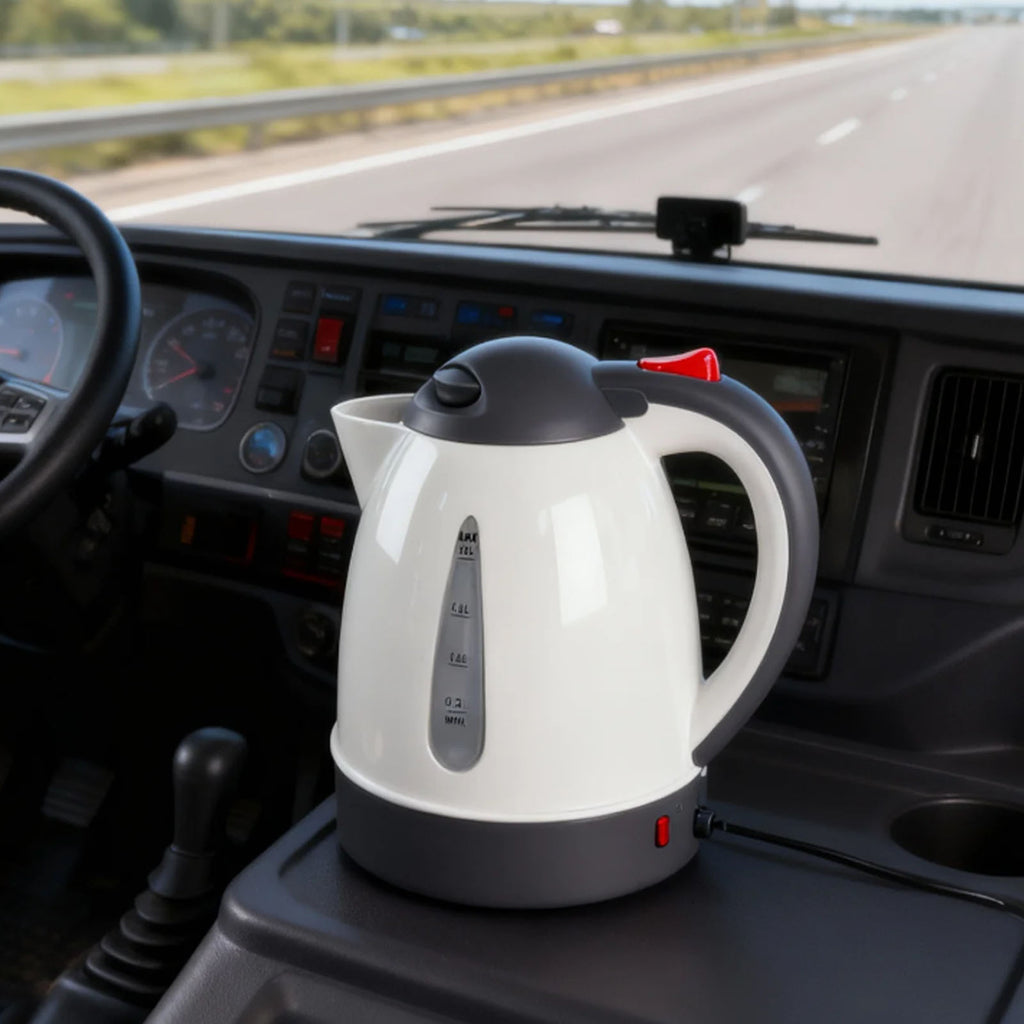 Car Electric Kettle 12V 150W, 1L Stainless Kettle with Auto Shut-Off – image 2