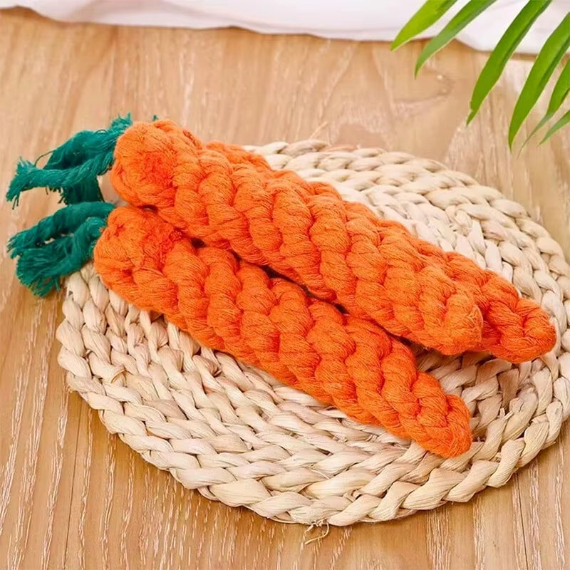 Carrot Braided Rope Chew Toy for Dogs – image 5