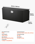 49 Inch Steel Trailer Tongue Tool Box with Lock, Gas Struts & Seals – image 1