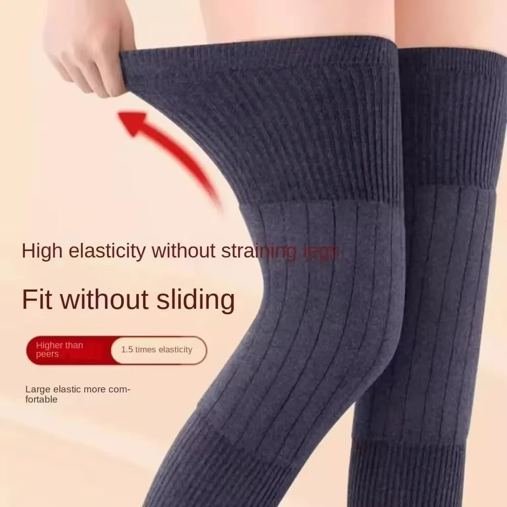 Knee Warmers, Thick Fleece-Lined Thermal Leg Sleeves, 1 Pair – image 2