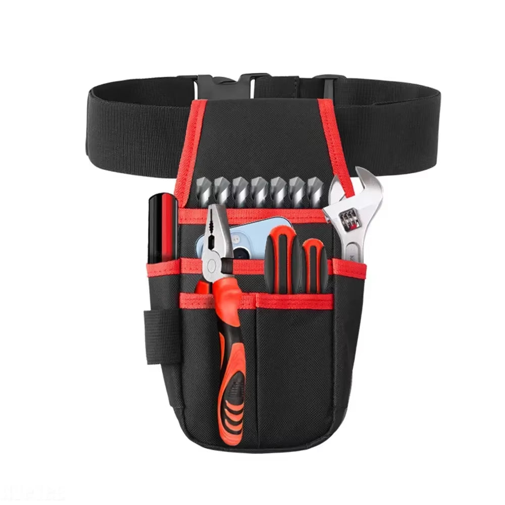 Electrician Tool Pouch with Belt, 8-Pocket Oxford Waist Tool Holder – image 5
