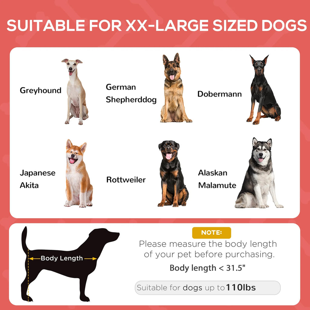 Elevated Dog Bed with Canopy, 48 x 36 in Raised Outdoor Dog Cot – image 5