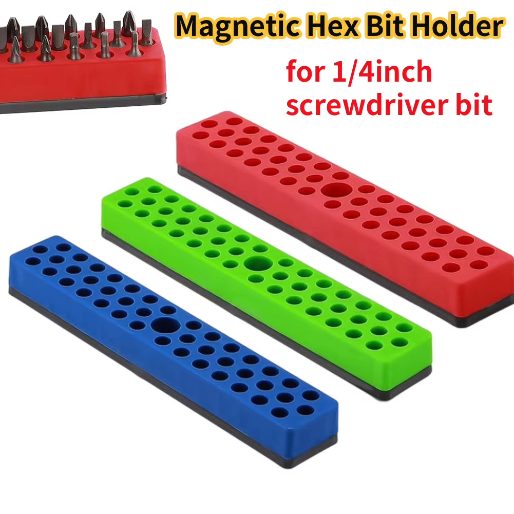 Magnetic Bit Organizer – 43-Hole 1/4 in Hex Bit Holder – image 2