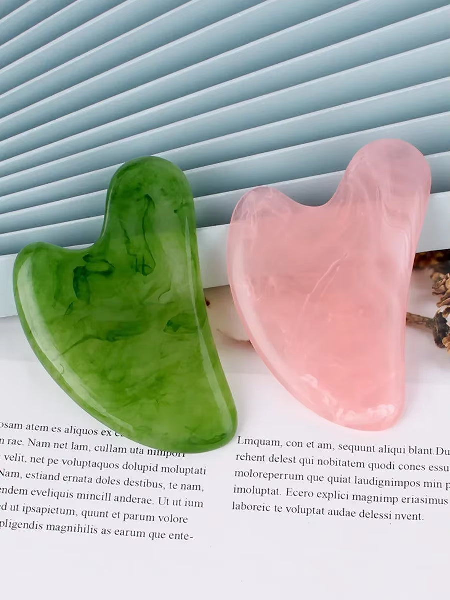 Gua Sha Board Heart-Shaped Resin Facial Massage Tool – image 6