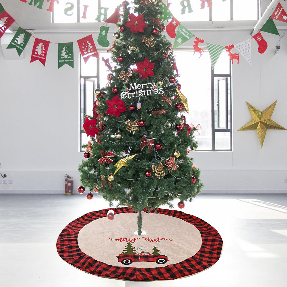Christmas Tree Skirt – Linen Look, 47 in (120 cm) Diameter – image 4