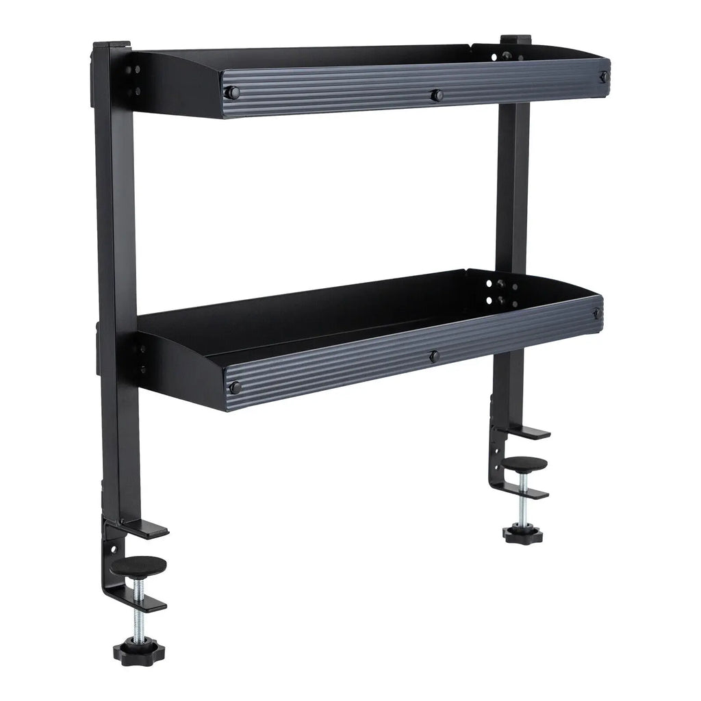 Clamp-On 2-Tier Desk Shelf, Mounts Above or Under Desk, No Drill – image 1