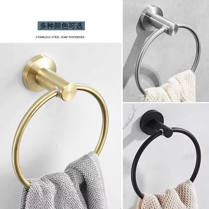 Towel Ring – Stainless Steel Wall Mounted Hand Towel Holder – image 2