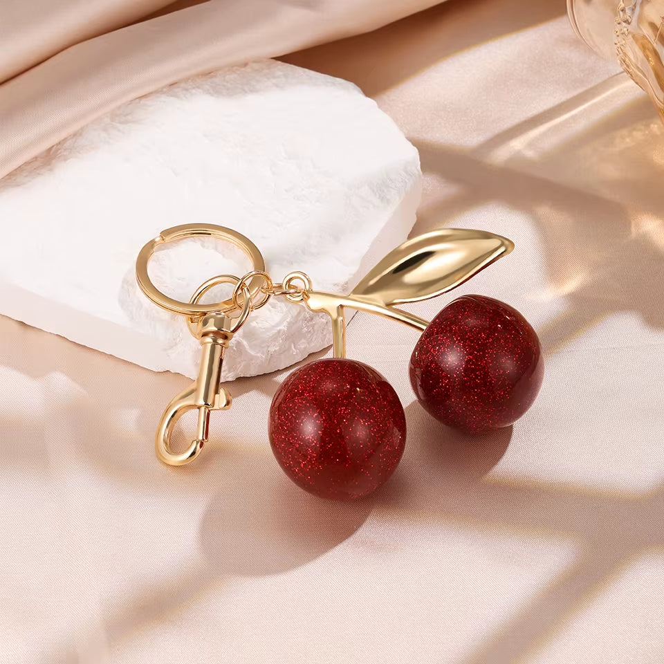 Red Cherry Keychain & Bag Charm – image 8