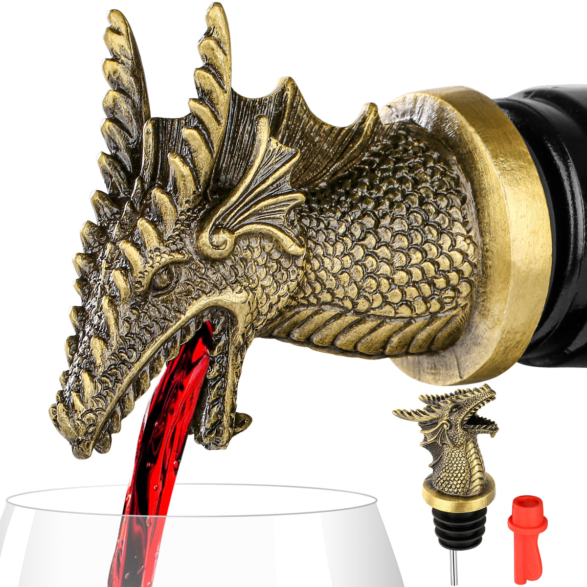 Faucet Bottle Stopper & Pourer – Zinc Alloy Wine Dispenser – image 10