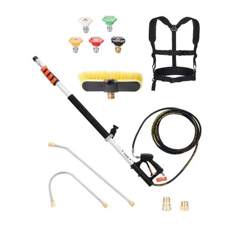 18 ft Telescoping Pressure Washer Wand with Gutter Cleaner Kit