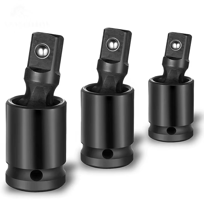 Universal Joint Socket Set, 3 Piece Swivel Impact 1/4, 3/8, 1/2 In – image 2