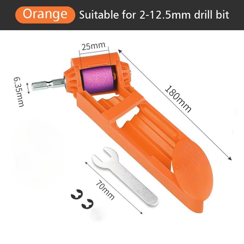 Drill Bit Sharpener - Portable Grinding Wheel Sharpener for 2-12.5Mm Bits