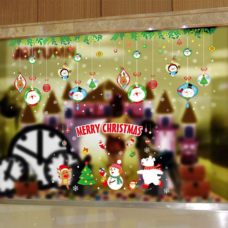 Christmas Window Clings 6 Sheet Set - Snowman, Snowflake and Santa – image 6