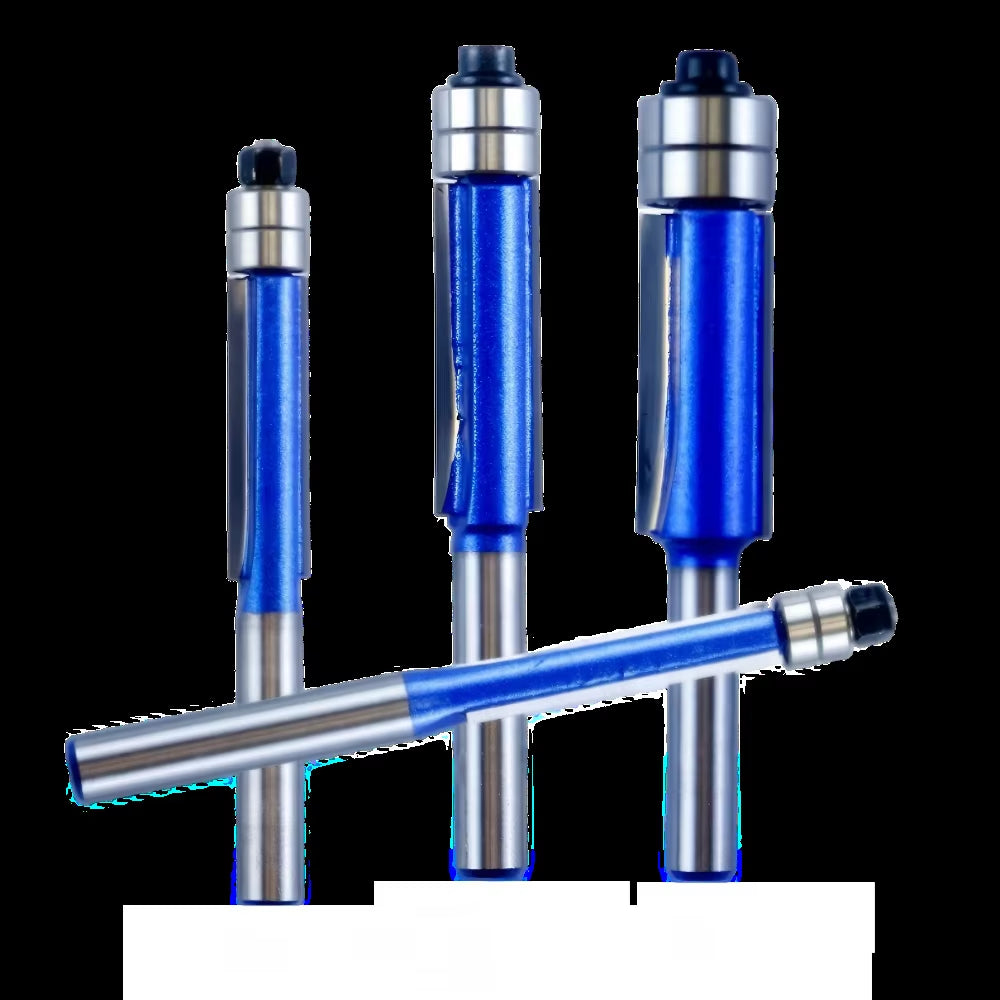 Flush Trim Router Bits 4-Piece, Double Bearing Carbide Trimming Bits – image 2