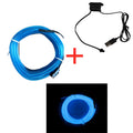 USB Car Interior Ambient Light Strip - Flexible Dashboard Neon EL Wire