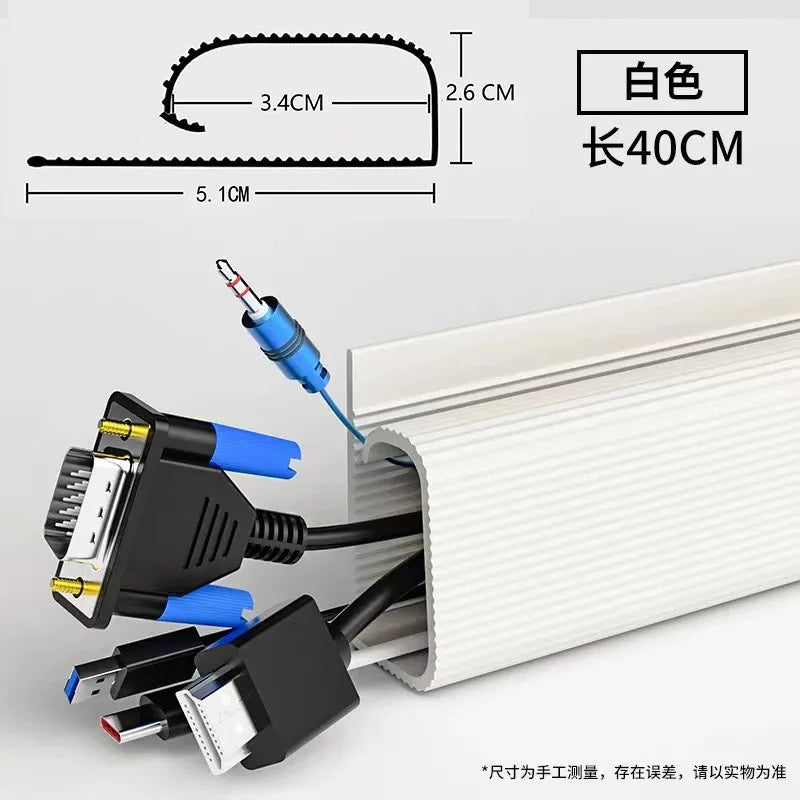 Under Desk Cable Raceway, No-Drill Wire Organizer Channel – image 5