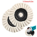 Wool Felt Polishing Wheel 2 Pack - Buffing Disc for Metal, Marble & Stone