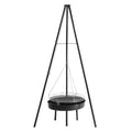 Campfire Tripod Grill with Fire Bowl, Adjustable Cooking Grate