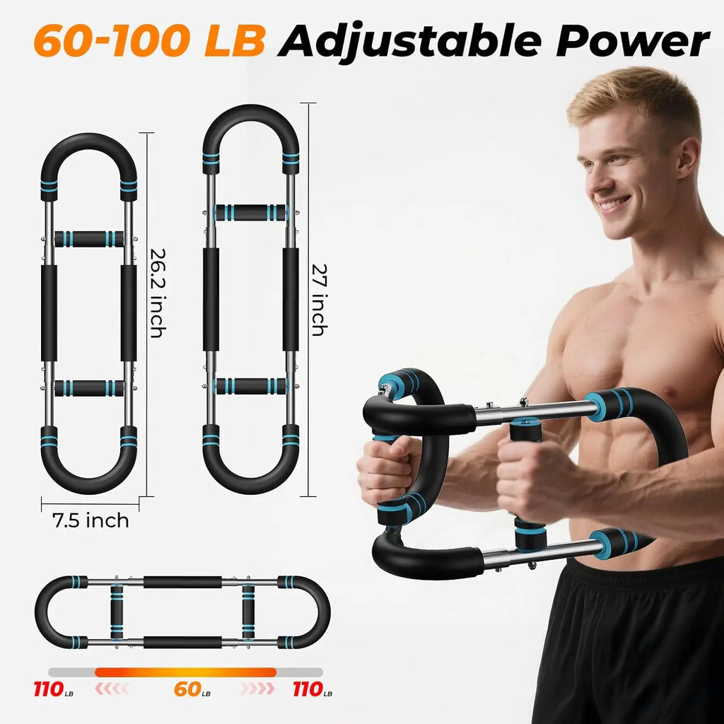 U-Shape Arm Trainer Spring Bar 60–100 Lb, Foam Grips, 1 or 2 Pack – image 7