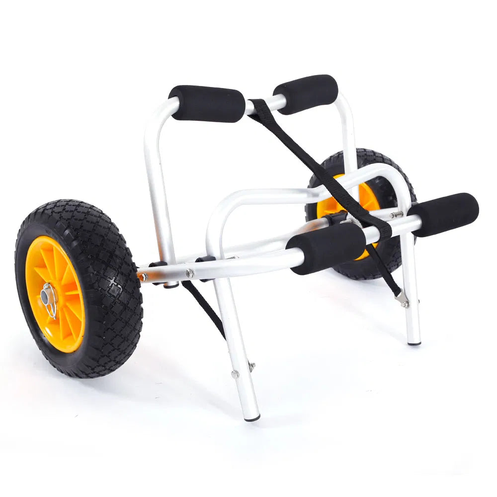 Kayak Cart, Folding Aluminum Canoe Trolley with Removable Wheels – image 7