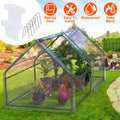 Portable Mini Greenhouse with Zipper Doors, 70.9 x 33.5 x 37.4 in