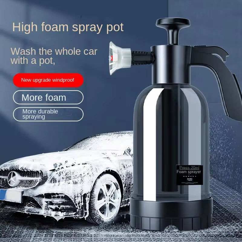 Hand Pump Foam Sprayer 2L, Car Wash Snow Foam Bottle with 3 Nozzles – image 2