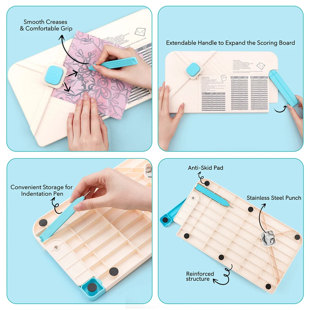 Envelope Punch Board – 3-in-1 Envelope, Gift Box & Bow Maker with Scoring Tool – image 4