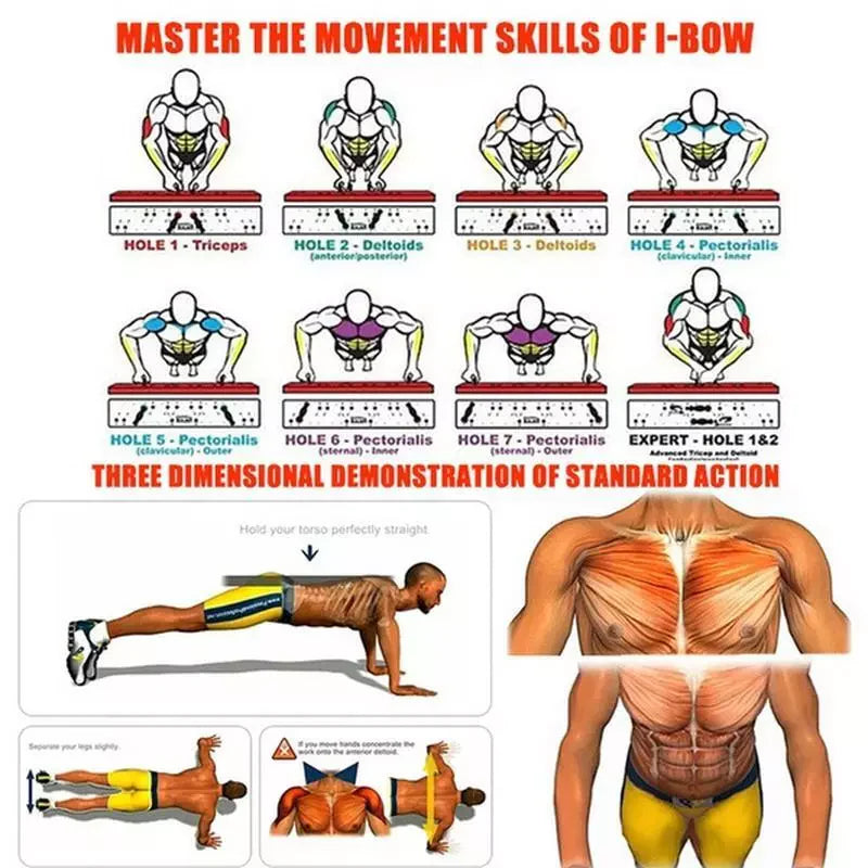 Push Up Board 28-in-1 - Foldable Push Up Bar System with Handles – image 8