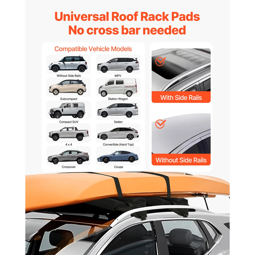 Inflatable Soft Roof Rack Bars, 37.6 in Universal Car Roof Rack Pads – image 2