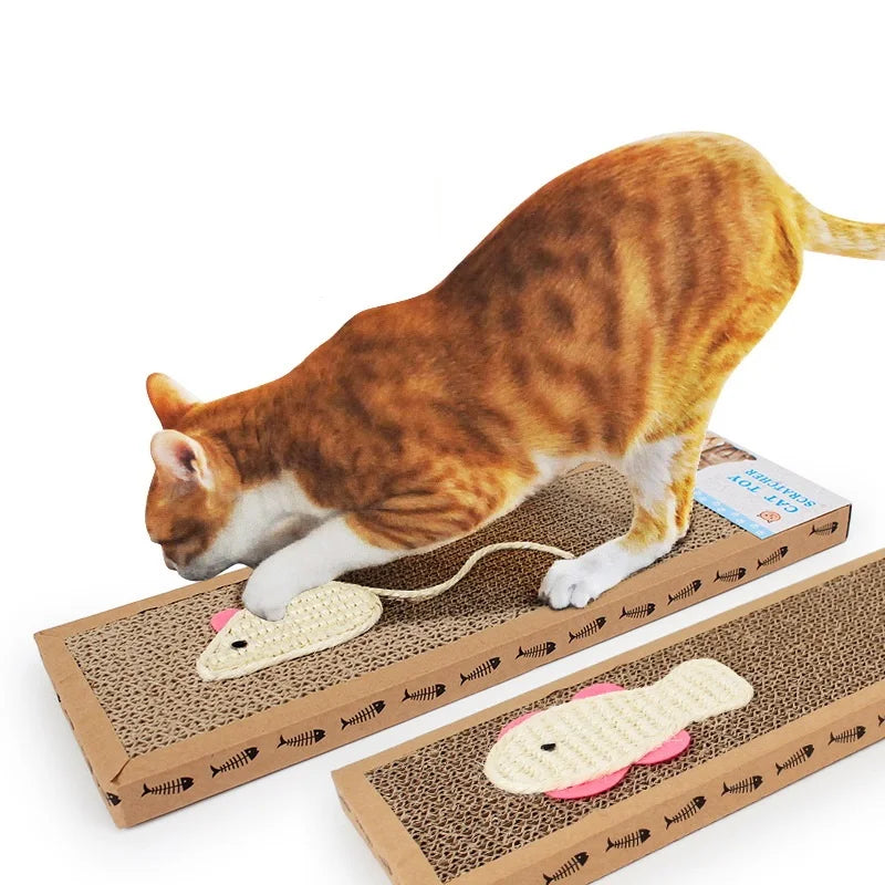 Cat Scratching Board - Corrugated Cardboard Scratch Pad 37x12cm – image 2