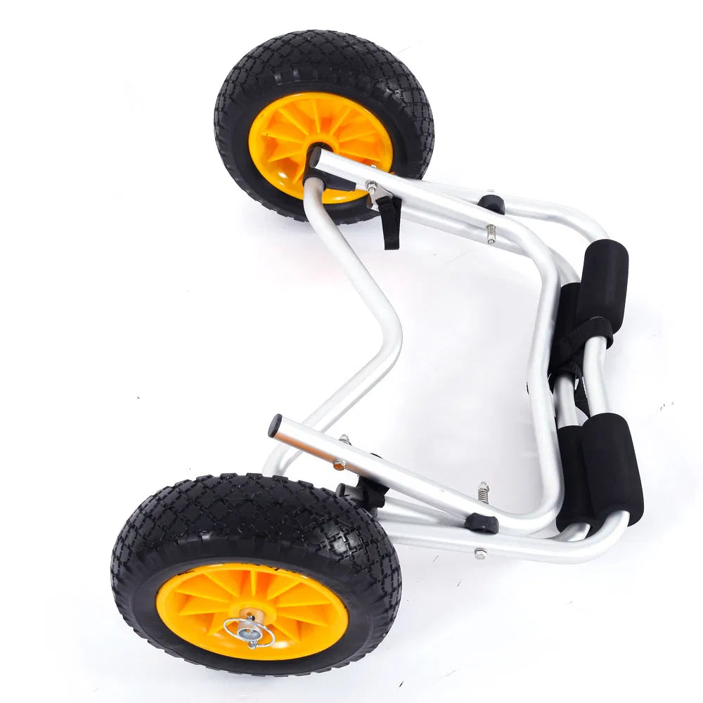 Kayak Cart, Folding Aluminum Canoe Trolley with Removable Wheels – image 9