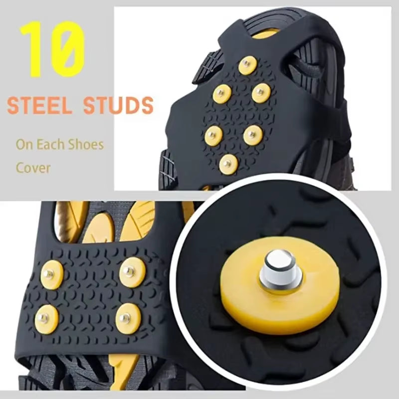 Ice Cleats for Shoes - 10-Stud Snow Grips, 1 Pair – image 5