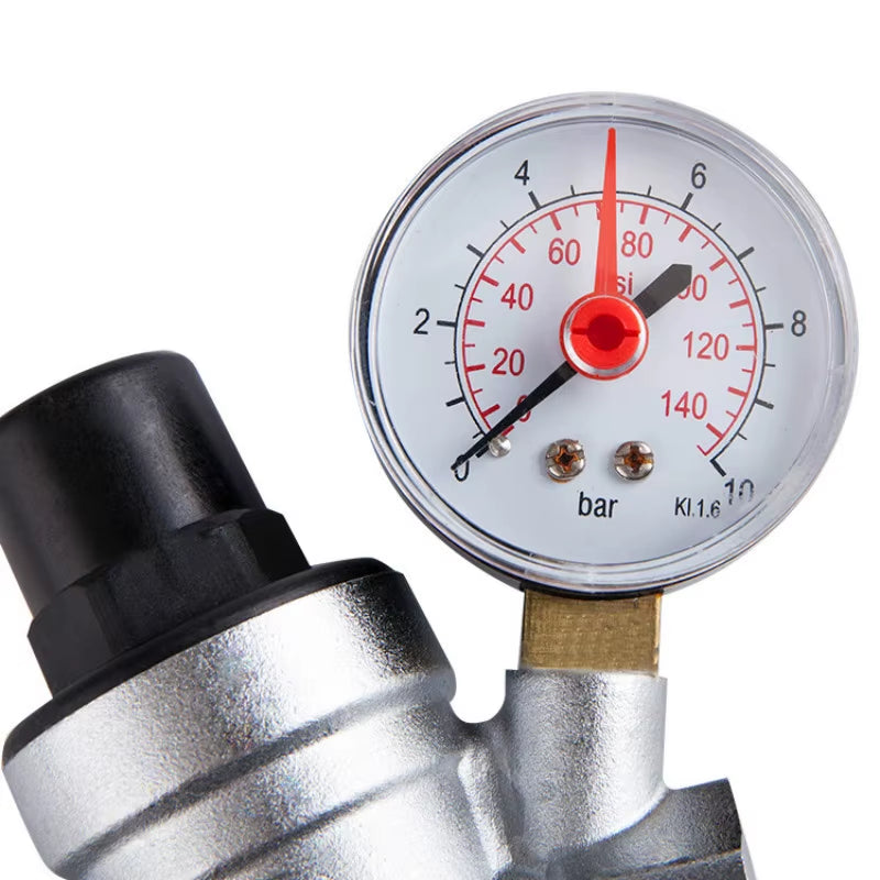 Plumbing Brass Water Pressure Regulator Valve with Gauge
