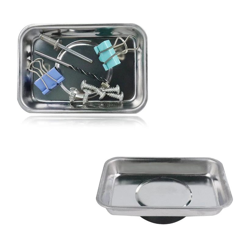 Magnetic Parts Tray Square Stainless Steel for Nuts, Bolts & Screws – image 4