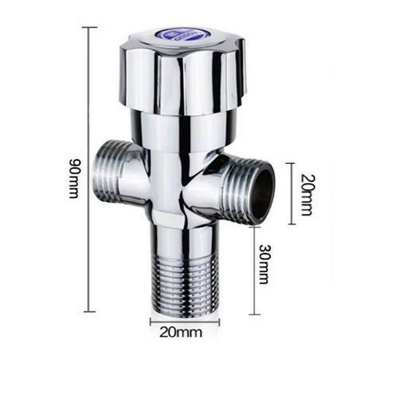 Plumbing Copper Double Outlet Angle Stop Valve G1/2