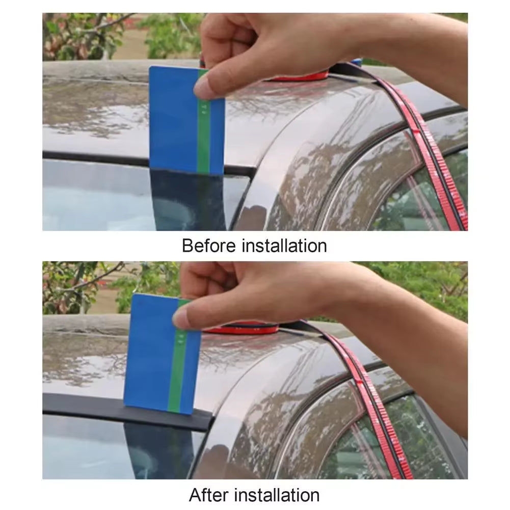 Car Windshield Rubber Seal Strip - Roof & Window Edge Weatherstrip, Noise Reducing