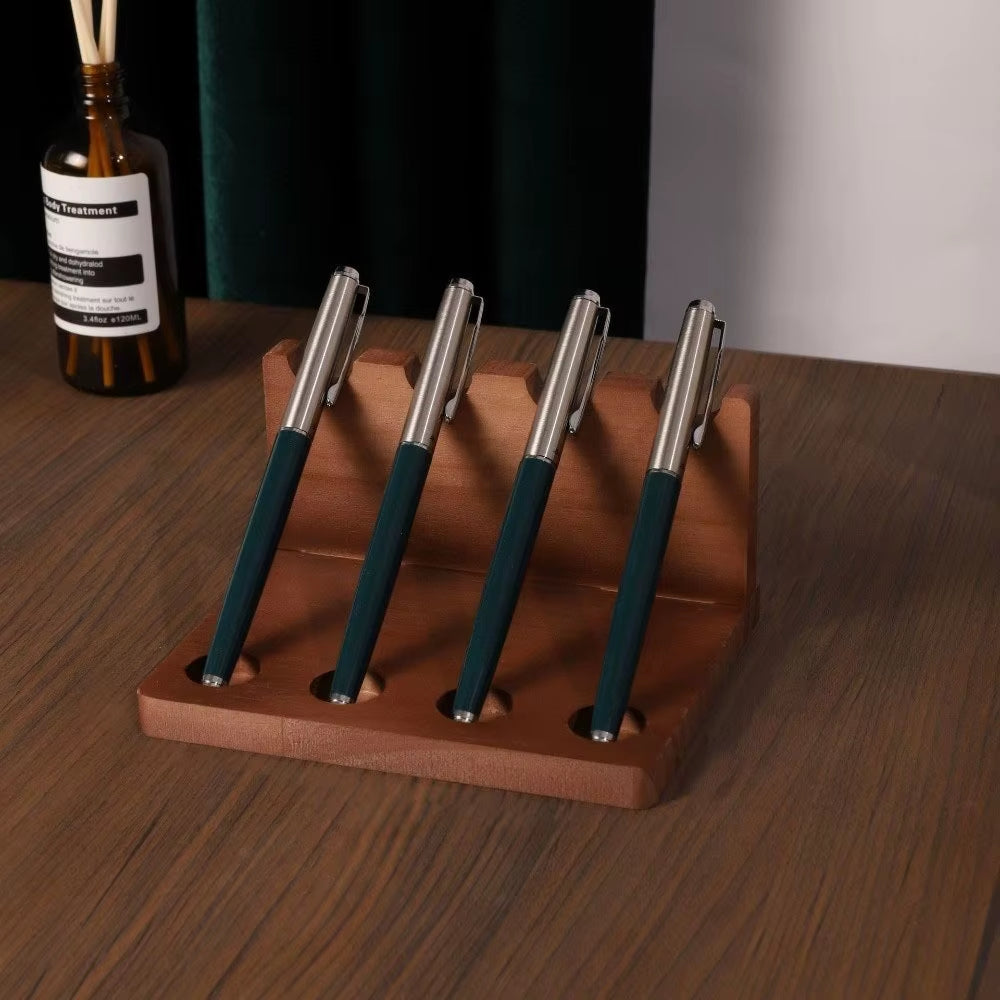 Wooden Pen Holder, Desk Organizer with Phone Slot – image 8