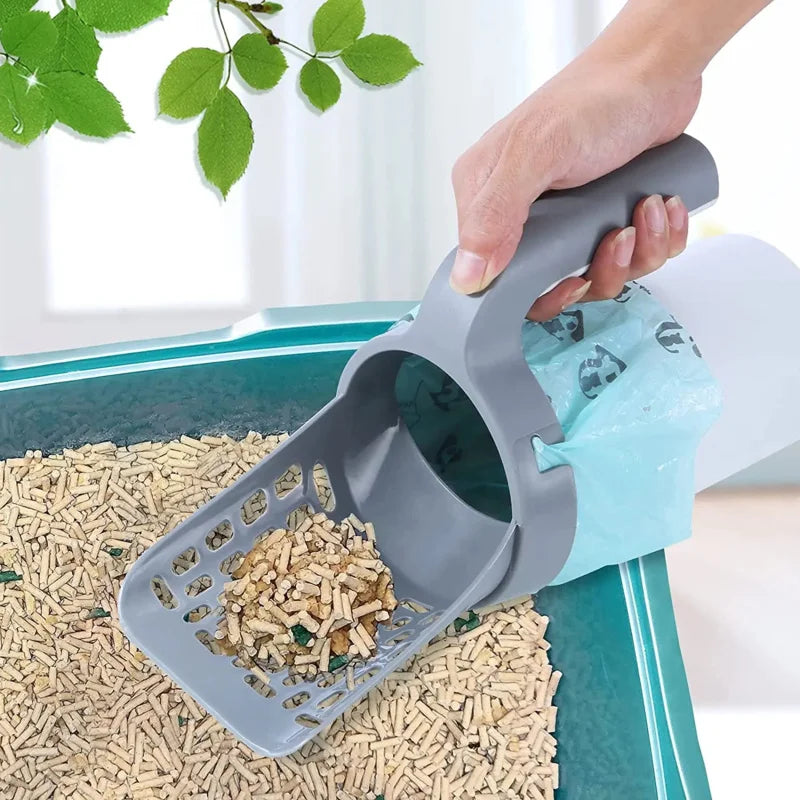 Cat Litter Scoop with Built-In Waste Holder and Refill Bags – image 5