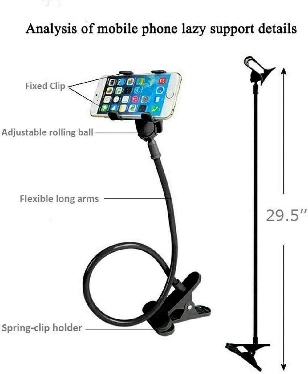 Gooseneck Phone Holder with Desk Clamp, 29.5 in Arm – image 9